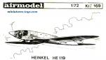 L'avion allemand Heinkel HE119 en kit vacuform par Airmodel au 1/72e