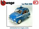 La Fiat 500 1965 Polizia en miniature de Burago au 1/21e