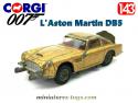La DB5 Aston Martin James Bond 007 miniature par Corgi au 1/43e incomplète
