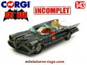 La Batmobile miniature de Corgi Toys au 1/43e incomplète