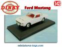 La Ford Mustang Fastback blanche miniature de Dinky Matchbox au 1/43e