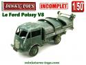 Le camion Ford Poissy benne à ordures miniature Dinky Toys au 1/50e incomplet