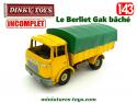 Le camion Berliet Gak bâché miniature de Dinky Toys France au 1/43e incomplet