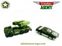 La voiture d'état major et le lance roquettes en miniatures au 1/65 et 1/87e