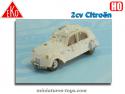 La 2cv Citroën enneigée en miniature par Eko Models au H0 H0 1/88e