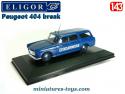Le break Peugeot 404 Gendarmerie en miniature par Eligor au 1/43e