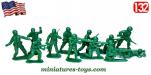 Les 19 petits soldats américains WW II sur moules Matchbox au 1/32e