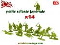 Un lot de 14 soldats japonais WW II China sur moules Matchbox au 1/32e