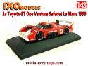 La Toyota GT One Venture Safenet Le Mans 1999 miniature Ixo Models au 1/43e