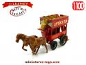 Le bus anglais tracté par deux chevaux en miniature Matchbox Lesney au 1/100e