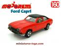 La Ford Capri rouge en miniature Majorette France au 1/60e