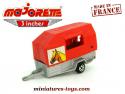 La remorque bétaillère van rouge de Majorette France au 1/60e