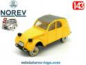 La Citroën 2cv AZ Luxe Servo direction jaune en miniature Norev au 1/43e