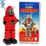 Le robot jouet Robby en métal de couleur rouge du film Planète interdite