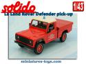 La Land Rover Defender 110 pick-up pompiers en miniature Solido au 1/43e