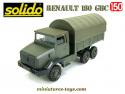 Le camion militaire Renault 180 GBC bâché miniature de Solido au 1/50e