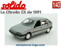 La Citroën ZX grise de 1991 en miniature Solido au 1/43e