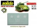 La planche de marquages américains des chars M10 M36 miniature Solido