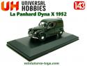 La Panhard Dyna X Postes 1952 en miniature par Universal Hobbies au 1/43e