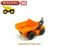 Le mini tracteur Dumper sur roues en miniature Wiking vintage au 1/87e H0 HO
