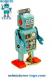Un joli petit robot jouet de style ancien Tin Toys vintage en métal
