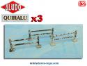 Les trois barrières de Ferme en miniature métal Aludo ou Quiralu au 1/32e