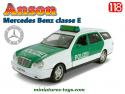La Mercedes Benz classe E Polizei en voiture miniature par Anson au 1/18e