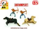 Les indiens en figurines plastique 1960 par BS Beuzen Sordet au 1/32e incomplets