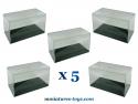 Un lot de cinq boites vitrines pour exposer vos voitures miniatures