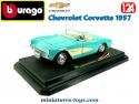 La Chevrolet Corvette 1957 en voiture miniature par Burago au 1/24e
