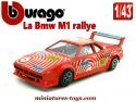 La Bmw M1 rallye rouge en miniature de Burago au 1/43e