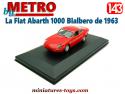 La Fiat Abarth 1000 Bialbero de 1963 en miniature par By Metro au 1/43e