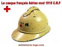 Le casque français Adrian modèle 1915 Blanc de la Croix Rouge Française