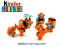 Un ensemble de 6 Castorcin en figurines plastique par Ferrero Kinder Surprise