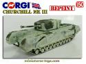 Le char anglais Churchill MkIII miniature de Corgi au 1/50e repeint