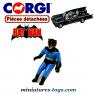 Le conducteur Batman de la Batmobile miniature par Corgi Toys au 1/43e