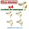 Les quatre crochets de remorque pour camions miniatures au 1/50e
