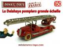 La Delahaye pompiers grande échelle miniature de Dinky Toys au 1/50e 