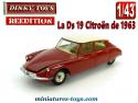 La Citroën DS 19 miniature de Dinky Toys rééditée par Atlas au 1/43e