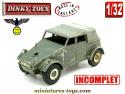 La Kubelwagen miniature militaire de Dinky Toys England au 1/32e incomplet