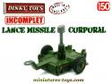 La remorque lance missile Corporal en miniature Dinky Toys au 1/50e incomplète