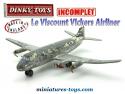 Le Viscount Vickers Air liner miniature par Dinky Toys au 1/300e incomplet