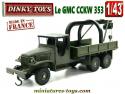 Le camion militaire GMC CCKW 353 lot 7 de Dinky Toys France au 1/43e