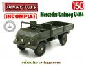 Le Mercedes Unimog U 404 militaire miniature de Dinky Toys incomplet au 1/50e