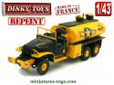 Le camion GMC 6x6 citerne miniature de Dinky Toys France incomplet repeint