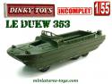 Le DUKW 353 US 6x6 amphibie miniature de Dinky Toys au 1/55e incomplet