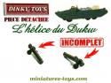 L'hélice incomplète du DUKW 353 US 6x6 miniature de Dinky Toys France n°825