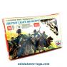 La cavalerie anglaise Light Dragoons à Waterloo en figurines par Esci au 1/72e