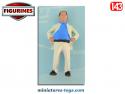 La figurine de l'homme bedonnant en costume blanc en miniature métal au 1/43e