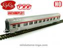 La voiture voyageurs Inox du Trans Europ Express en miniature Gégé au HO H0